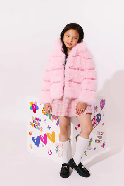 Cotton Candy Gem Faux Fur