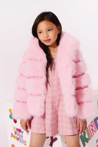 Cotton Candy Gem Faux Fur