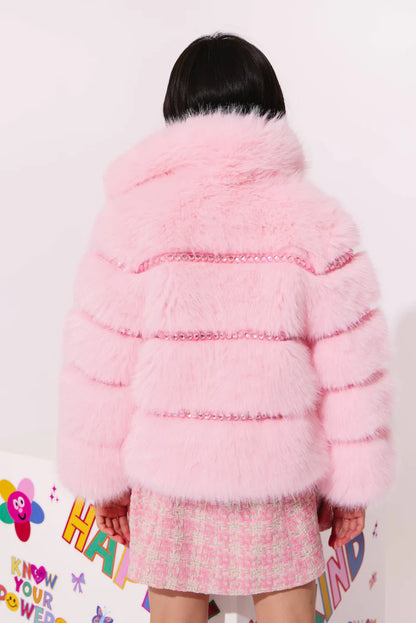 Cotton Candy Gem Faux Fur