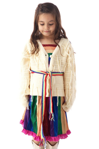 Rainbow tassel sweater