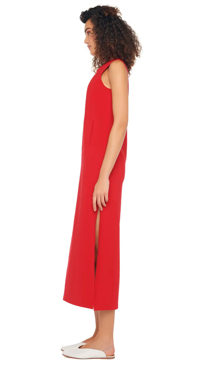 NK Sleeveless Tailored Terry Side Slit Gown