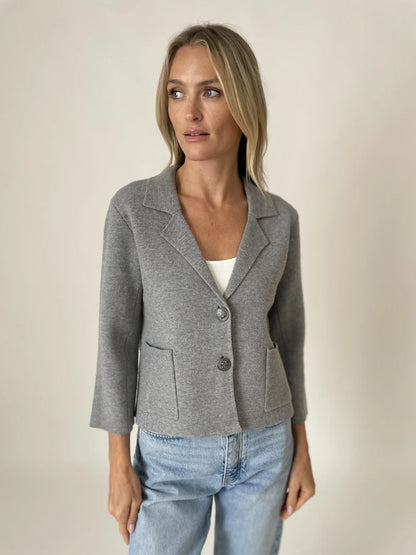 3/4 Sleeve Knit Blazer