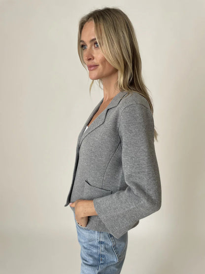 Grey Knit Blazer