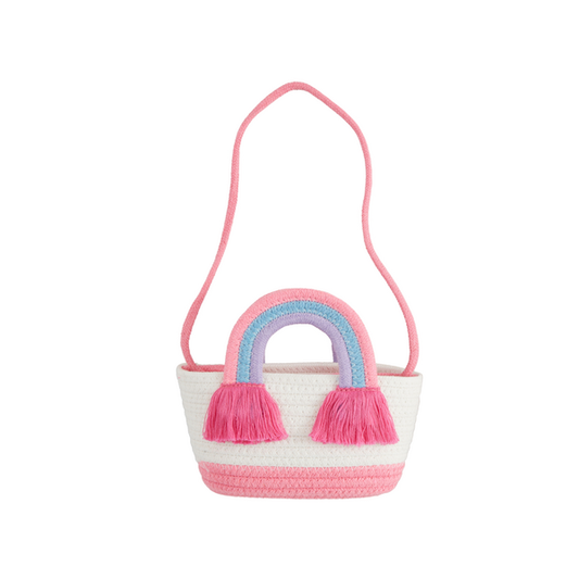 Kids Rainbow Cotton Rope Purse